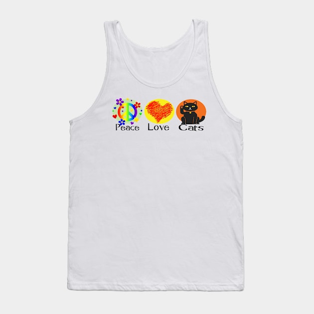 Peace, Love. Cats Tank Top by MGphotoart